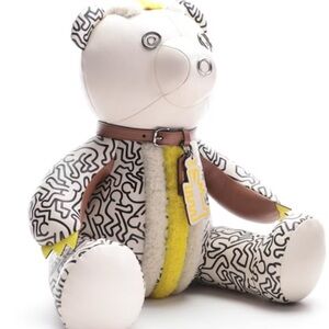 🧸Coach x Keith Haring Collaboration Plush Leather Teddy Bear